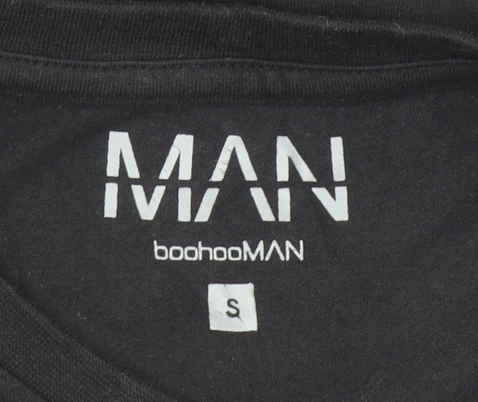 Mens UK Size S boohooMAN Black  T-Shirt
