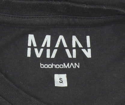 Mens UK Size S boohooMAN Black  T-Shirt