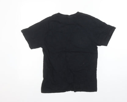 Boys UK Size 9-10 Years Port & Company Black Basic T-Shirt