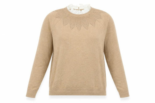 Womens UK Size 12 Springfield Beige Pullover Jumper