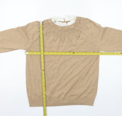 Womens UK Size 12 Springfield Beige Pullover Jumper