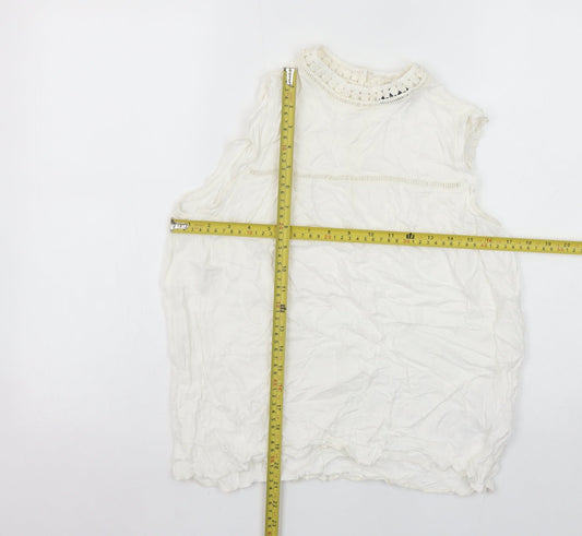 Womens UK Size 12 New Look White Camisole Blouse