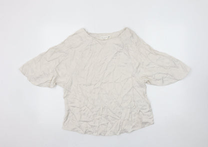 Womens UK Size 8 H&M Ivory Kimono Blouse