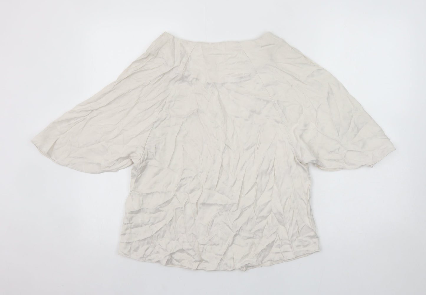 Womens UK Size 8 H&M Ivory Kimono Blouse