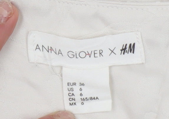 Womens UK Size 8 H&M Ivory Kimono Blouse