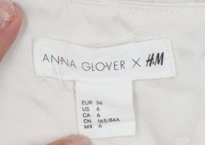 Womens UK Size 8 H&M Ivory Kimono Blouse