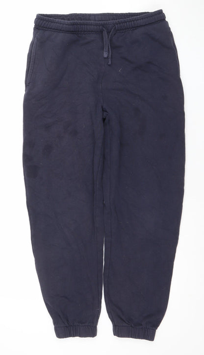 Marks and Spencer Boys Blue Cotton Jogger Sweatpants 13 Years