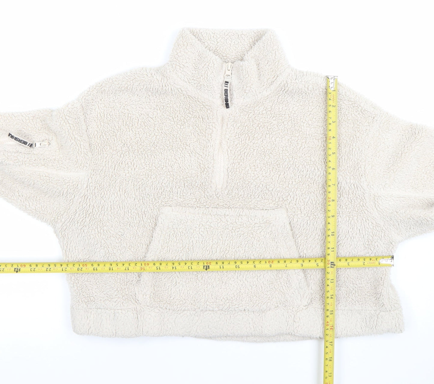 Womens UK Size S Bershka Beige Pullover Sweatshirt