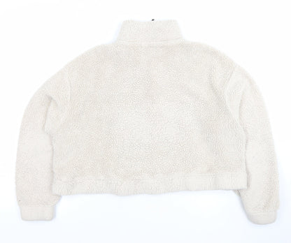 Womens UK Size S Bershka Beige Pullover Sweatshirt