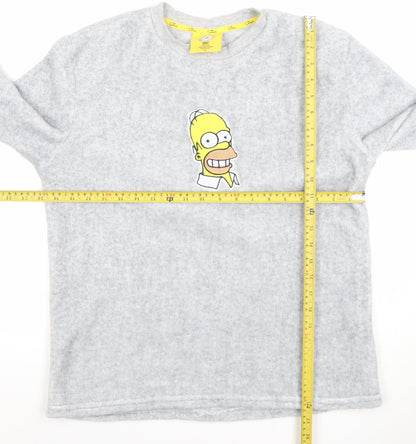The Simpsons Men's Grey Long Sleeve Pyjama Top - Medium