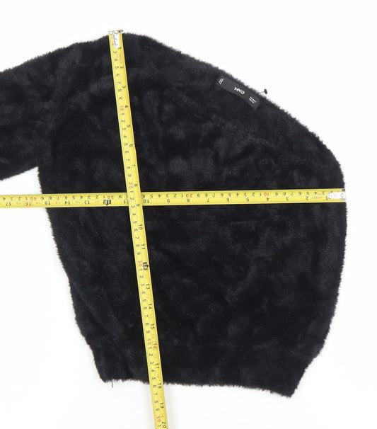 Womens UK Size S Mango Black Pullover Jumper