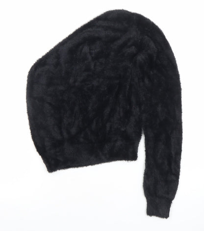 Womens UK Size S Mango Black Pullover Jumper