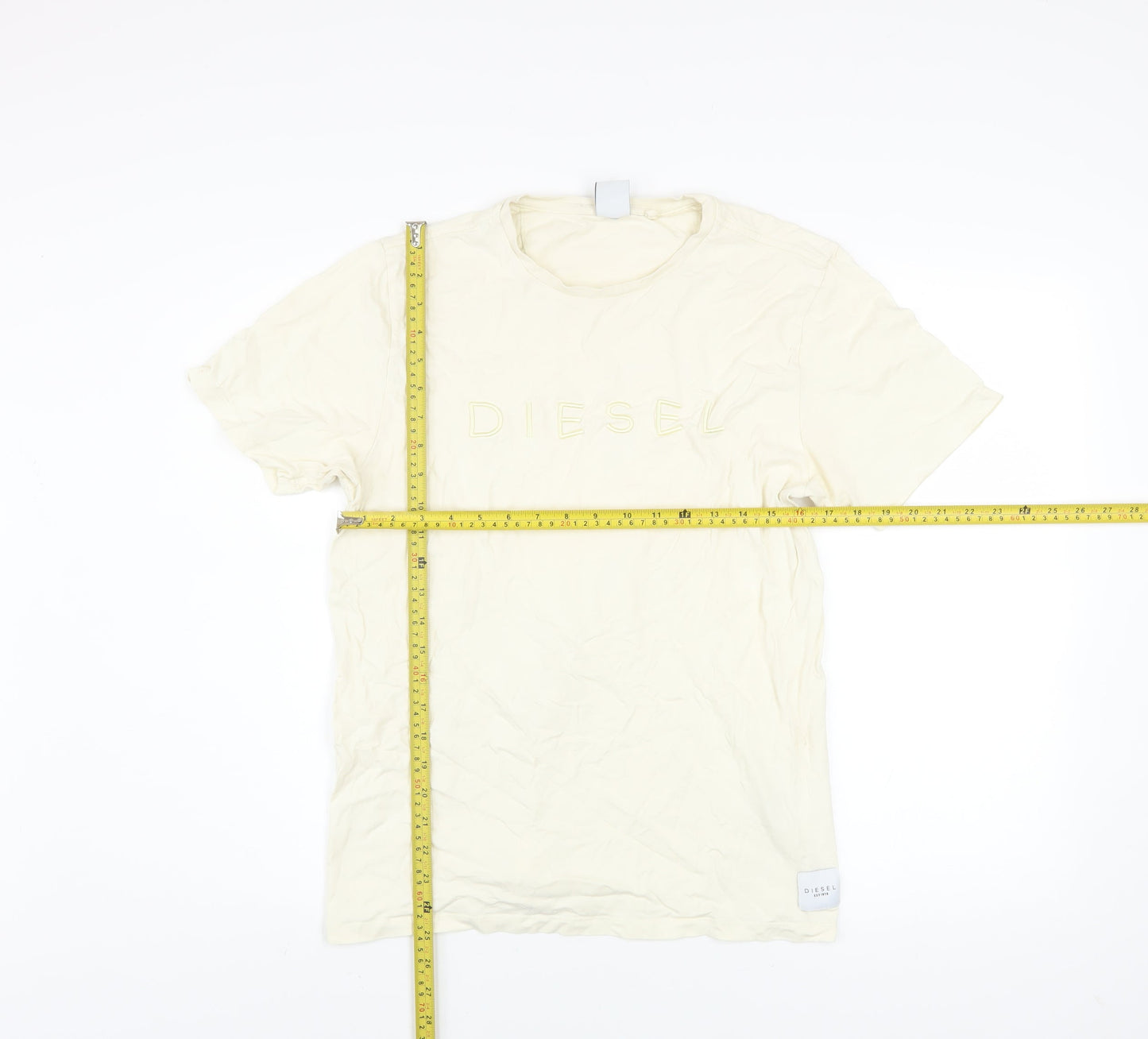 Mens UK Size M Diesel Ivory  T-Shirt