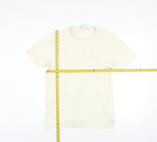 Mens UK Size M Diesel Ivory  T-Shirt
