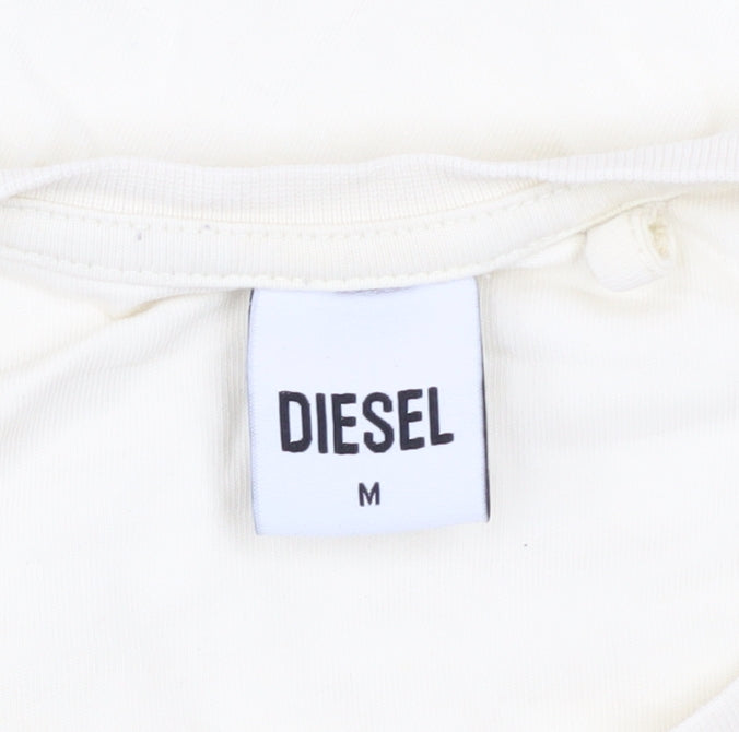 Mens UK Size M Diesel Ivory  T-Shirt