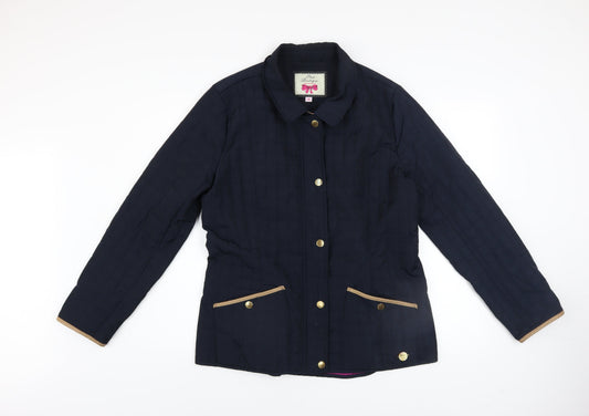 Womens UK Size 14 Paco Boutique Blue Quilted Coat