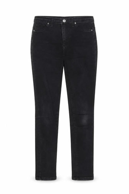 Front view of Gallery Women Black Skinny Jeans UK 10 High Rise Stretch Denim