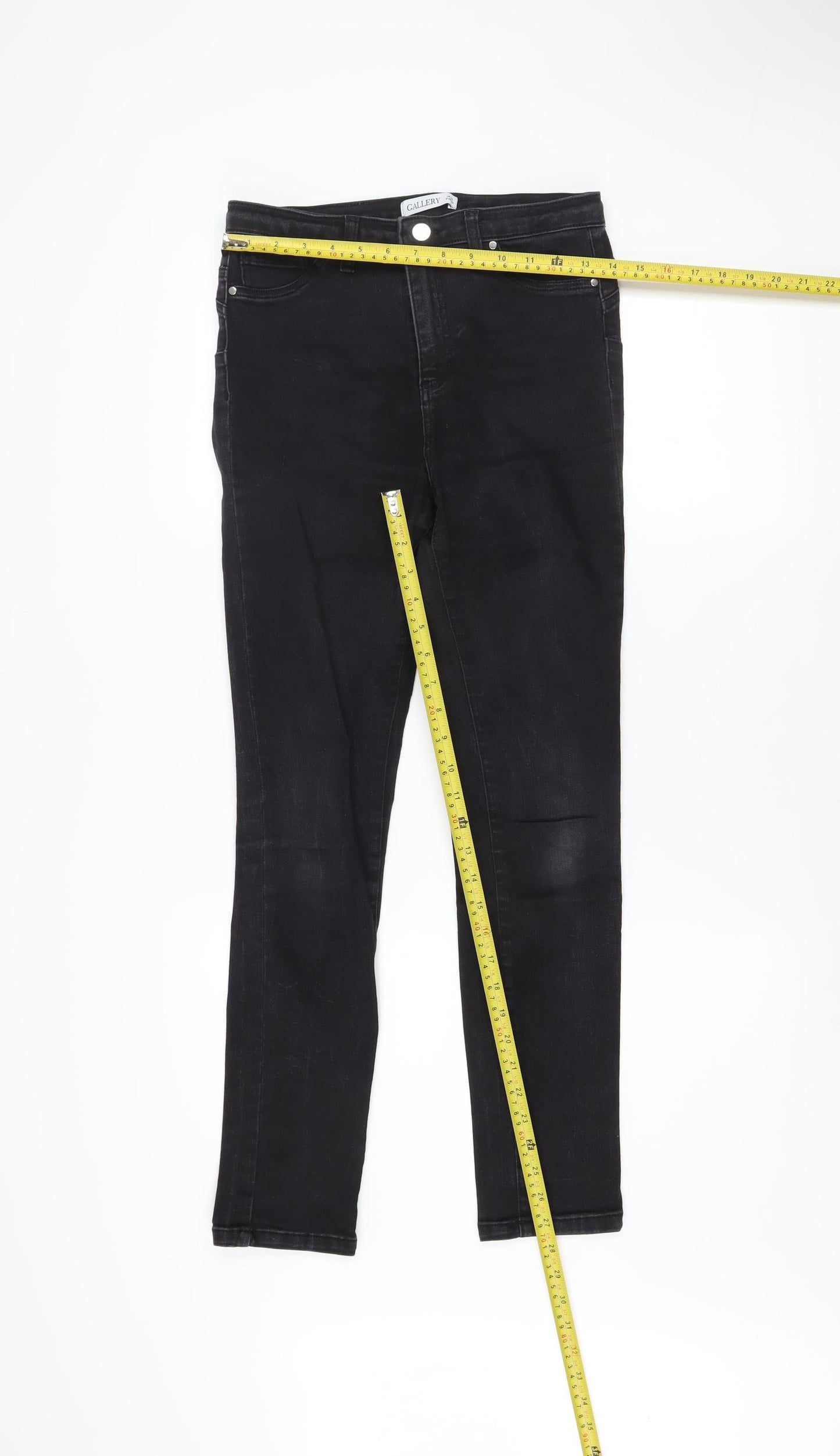 Womens UK Size 10 Gallery Slim Fit Skinny Black Jeans