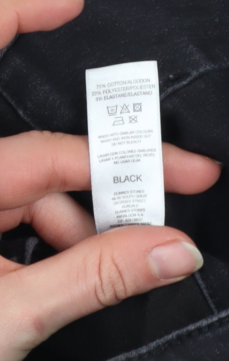 Womens UK Size 10 Gallery Slim Fit Skinny Black Jeans