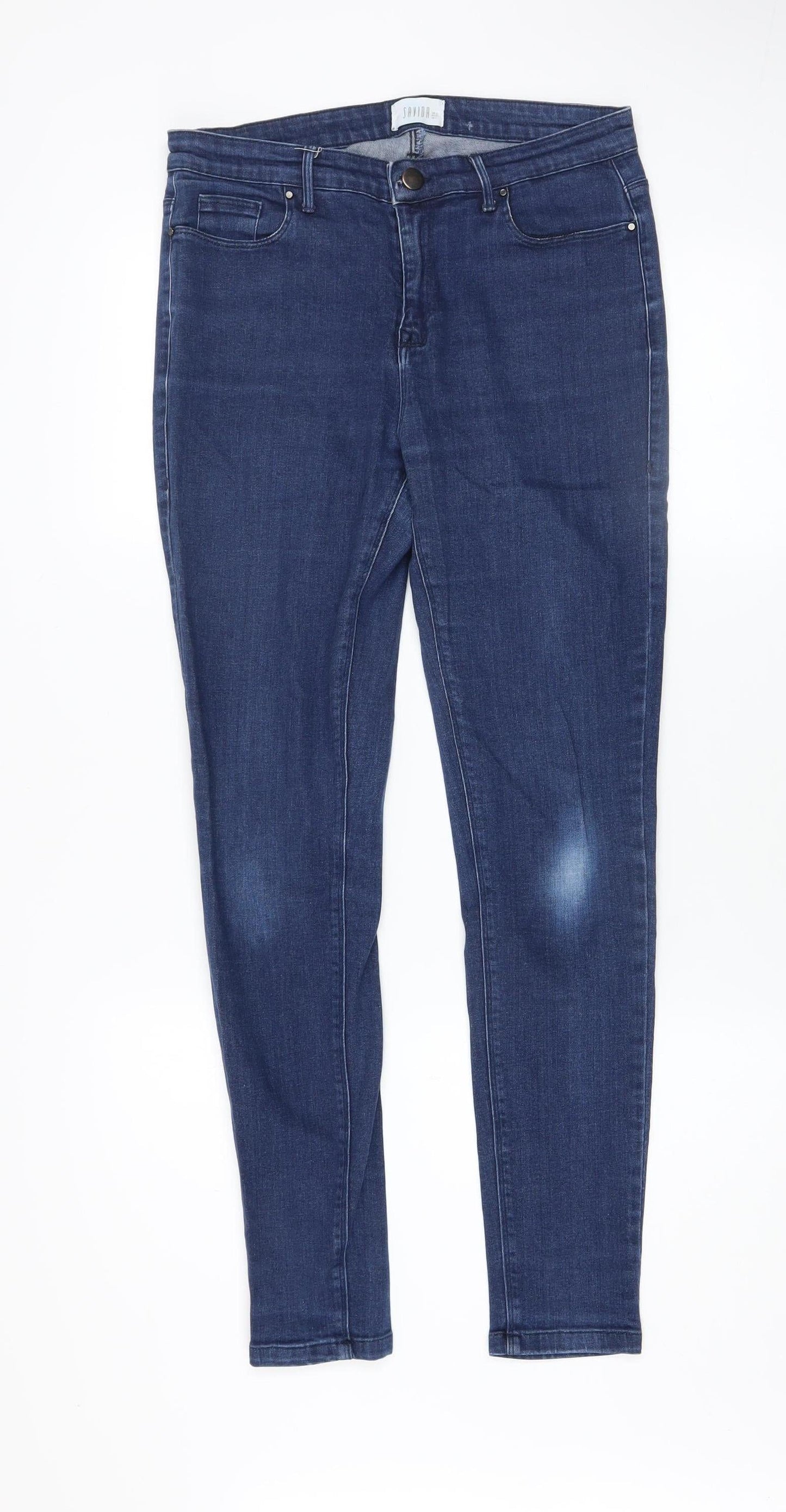 Womens UK Size 12 Savida Slim Fit Skinny Blue Jeans