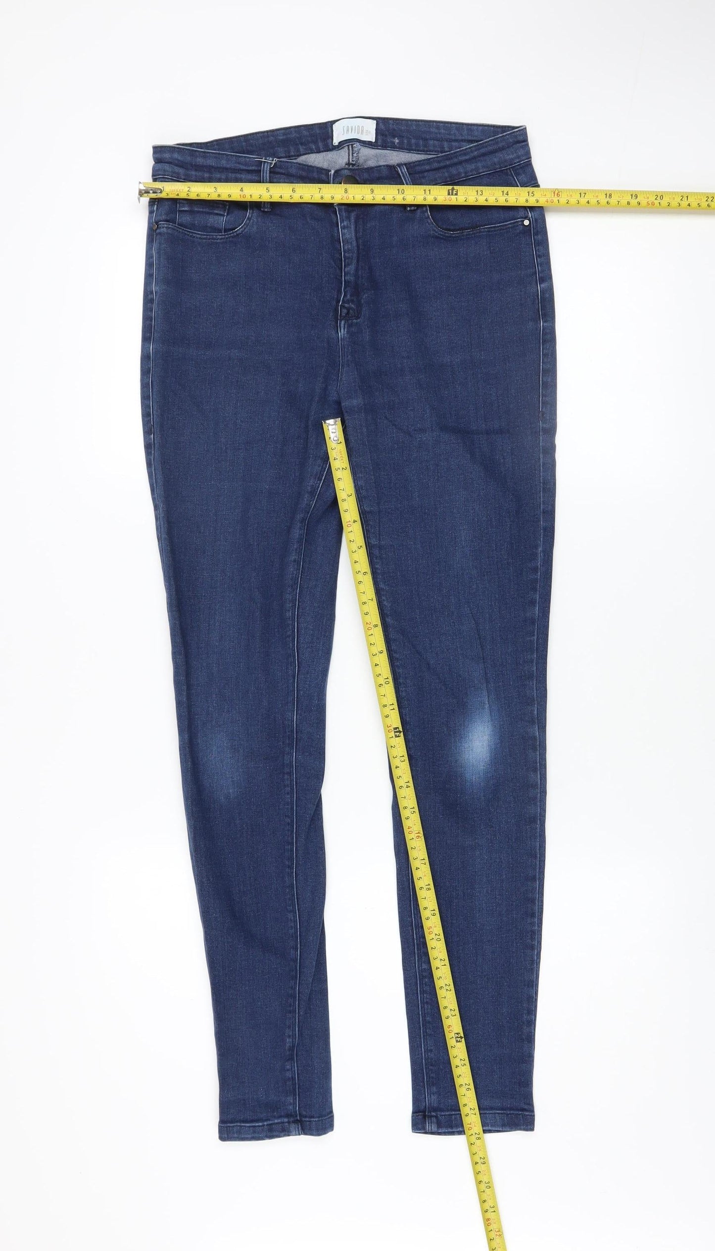Womens UK Size 12 Savida Slim Fit Skinny Blue Jeans