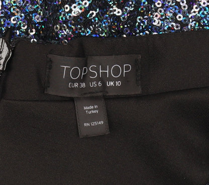 Womens UK Size 10 Topshop A-Line Knit Skirt