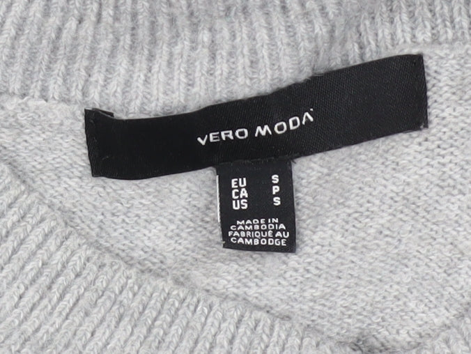 Womens UK Size S VERO MODA Grey Pullover Jumper
