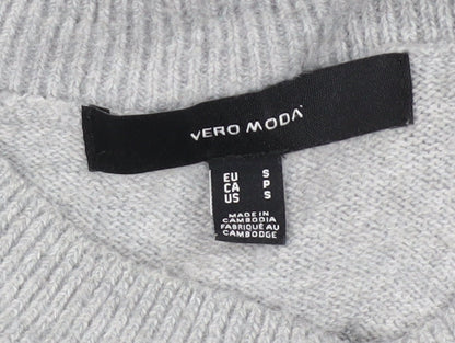 Womens UK Size S VERO MODA Grey Pullover Jumper