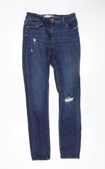 Womens UK Size 10L NEXT Slim Fit Skinny Blue Jeans