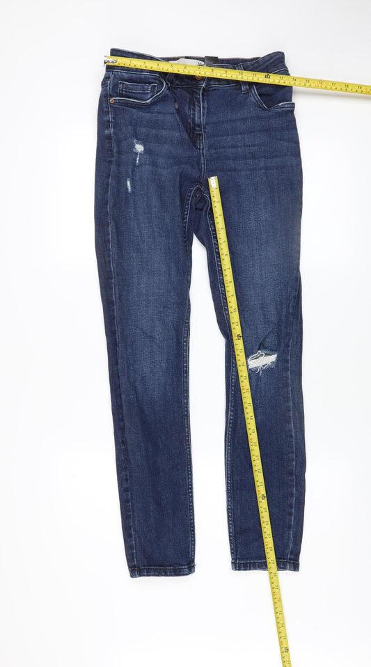 Womens UK Size 10L NEXT Slim Fit Skinny Blue Jeans