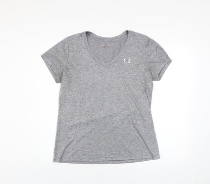 Mens UK Size M Under armour Grey Gym & Training Running & Jogging CrossFit T-Shi