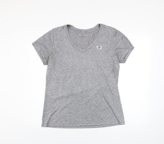 Mens UK Size M Under armour Grey Gym & Training Running & Jogging CrossFit T-Shi