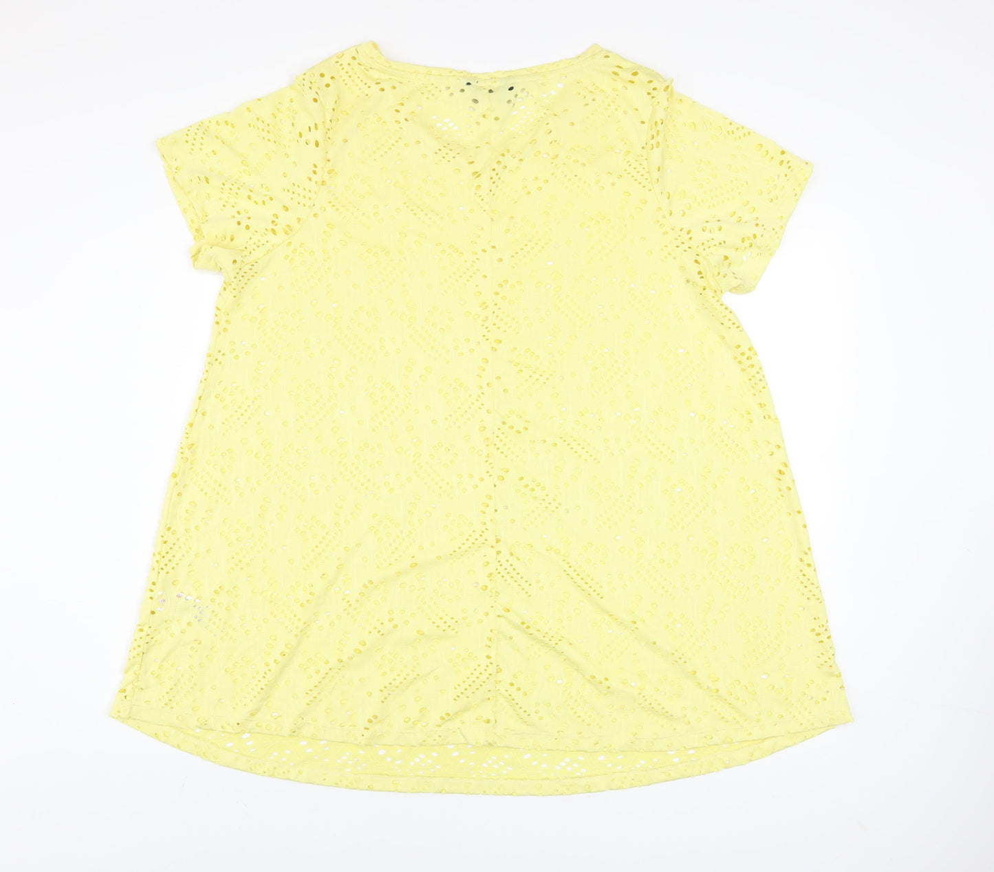 Womens UK Size 20 Yours Yellow Tunic T-Shirt