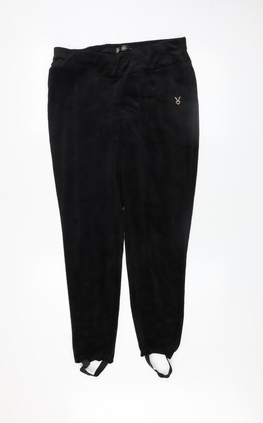 Womens UK Size XL Cardio Bunny Slim Fit Leggings Black Trousers