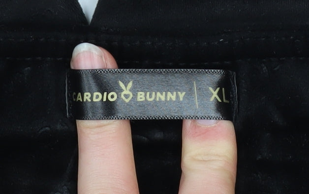 Womens UK Size XL Cardio Bunny Slim Fit Leggings Black Trousers