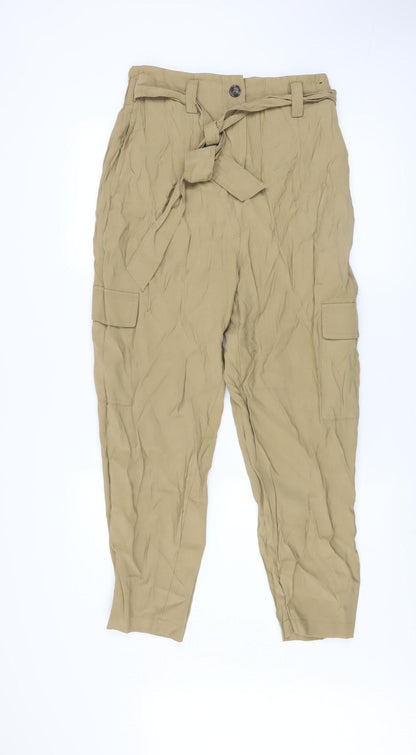 Womens UK Size 12 Dunnes Regular Fit Cargo Beige Trousers