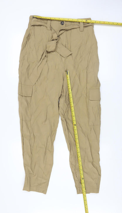 Womens UK Size 12 Dunnes Regular Fit Cargo Beige Trousers
