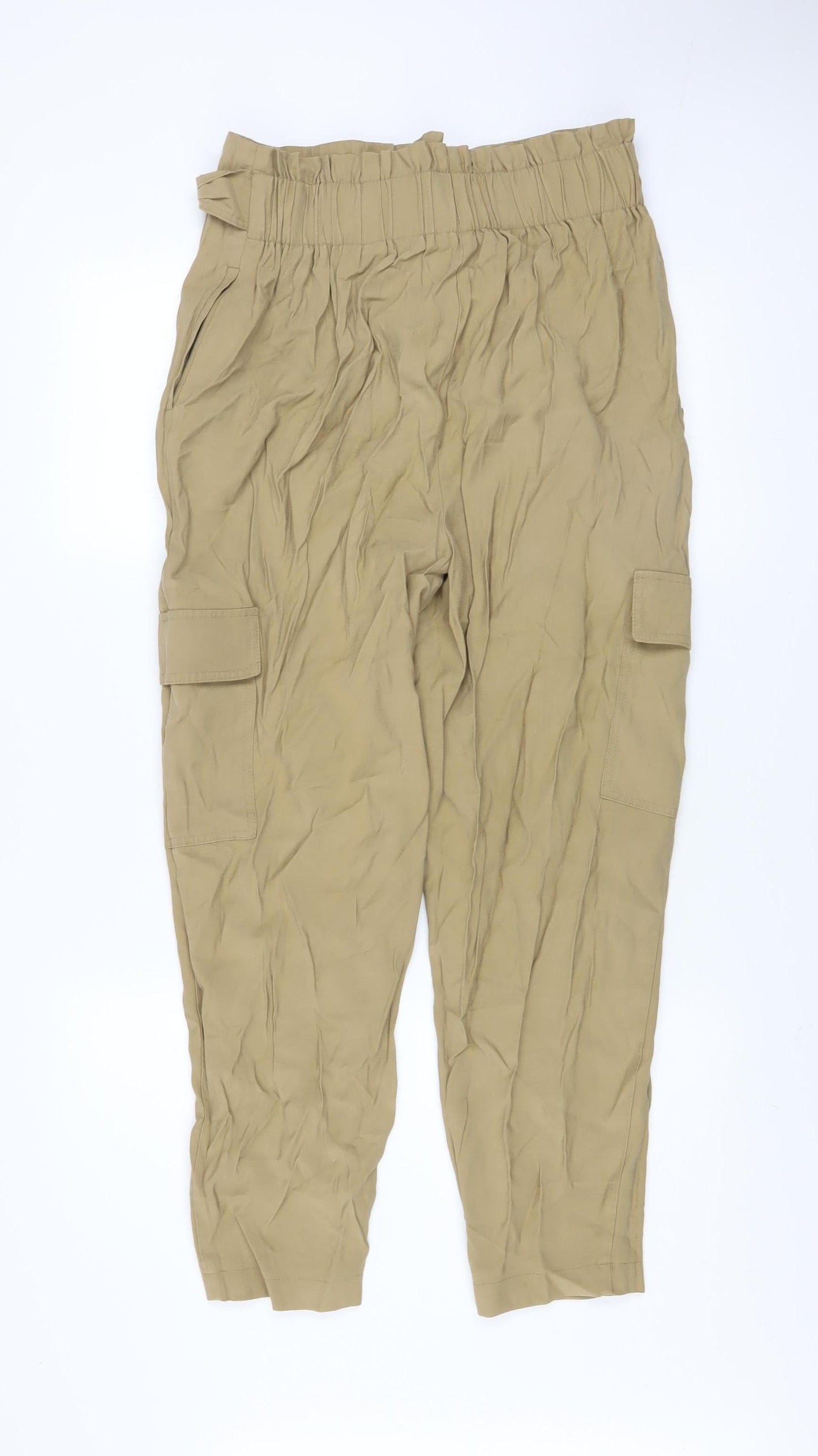 Womens UK Size 12 Dunnes Regular Fit Cargo Beige Trousers