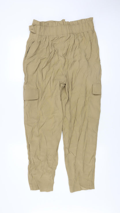 Womens UK Size 12 Dunnes Regular Fit Cargo Beige Trousers
