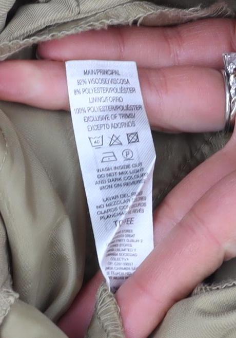 Womens UK Size 12 Dunnes Regular Fit Cargo Beige Trousers