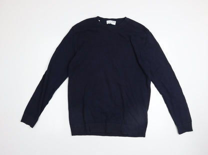Mens UK Size L Selected Homme Blue Pullover Jumper