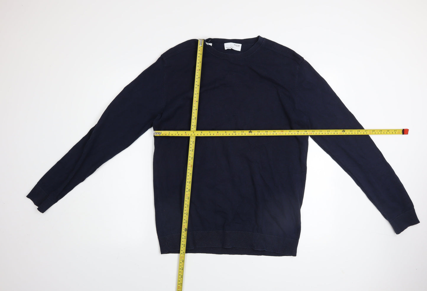 Mens UK Size L Selected Homme Blue Pullover Jumper
