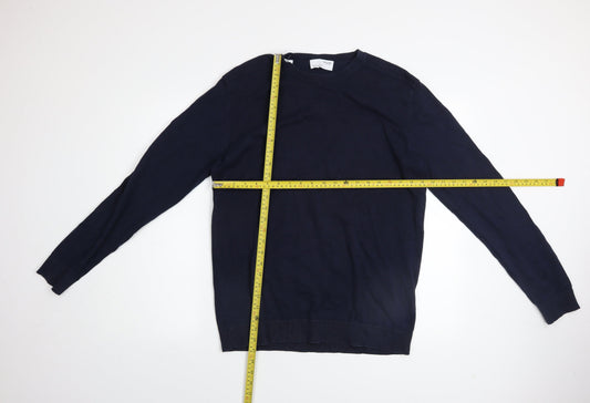 Mens UK Size L Selected Homme Blue Pullover Jumper