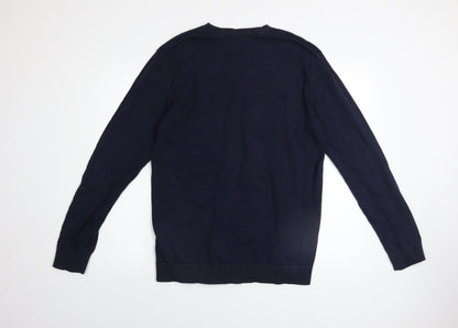 Mens UK Size L Selected Homme Blue Pullover Jumper