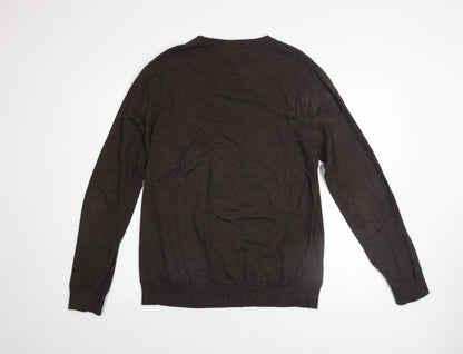 Mens UK Size L Selected Homme Brown Pullover Jumper