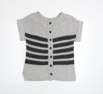 Womens UK Size 10 Mint Velvet Grey Cardigan Jumper