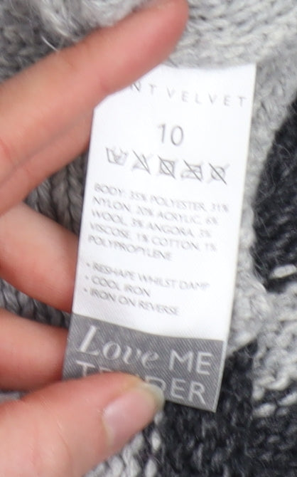 Womens UK Size 10 Mint Velvet Grey Cardigan Jumper