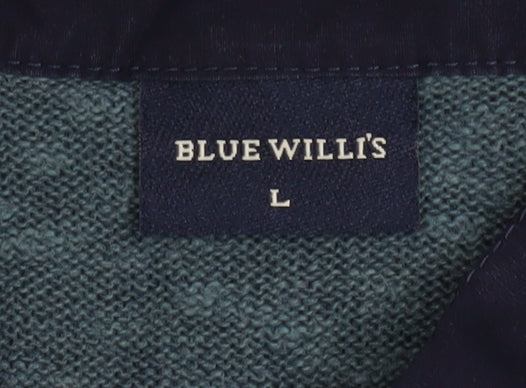 Mens UK Size L Blue Willi's Blue Cardigan Jumper