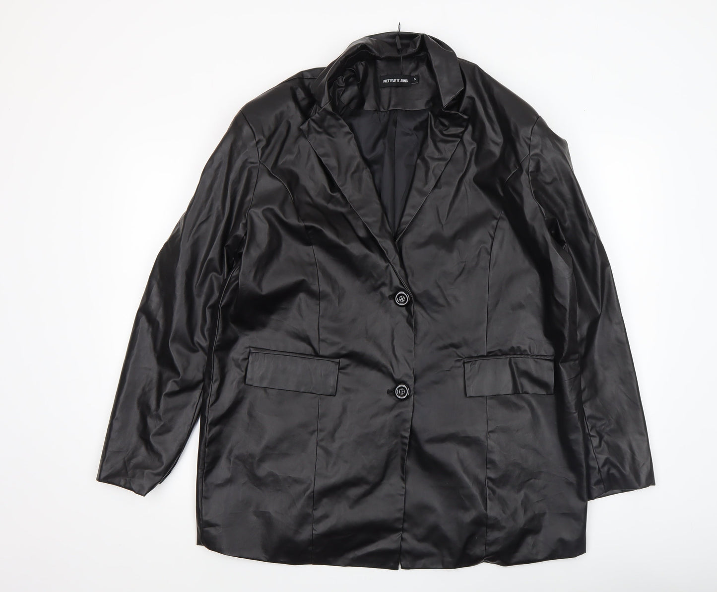 Womens UK Size S PRETTYLITTLETHING Black Basic Jacket