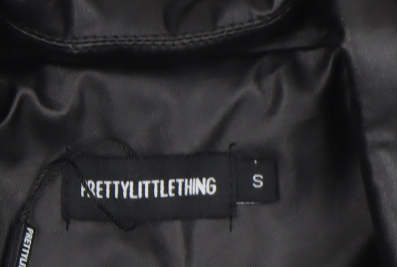 Womens UK Size S PRETTYLITTLETHING Black Basic Jacket